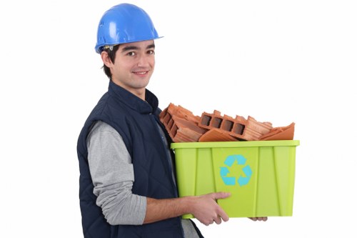 Recycling facilities processing demolition waste